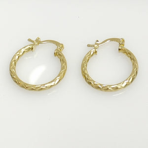 ARETES ARRACADAS LABRADAS 14K 2.1 GR (NUEVO)
