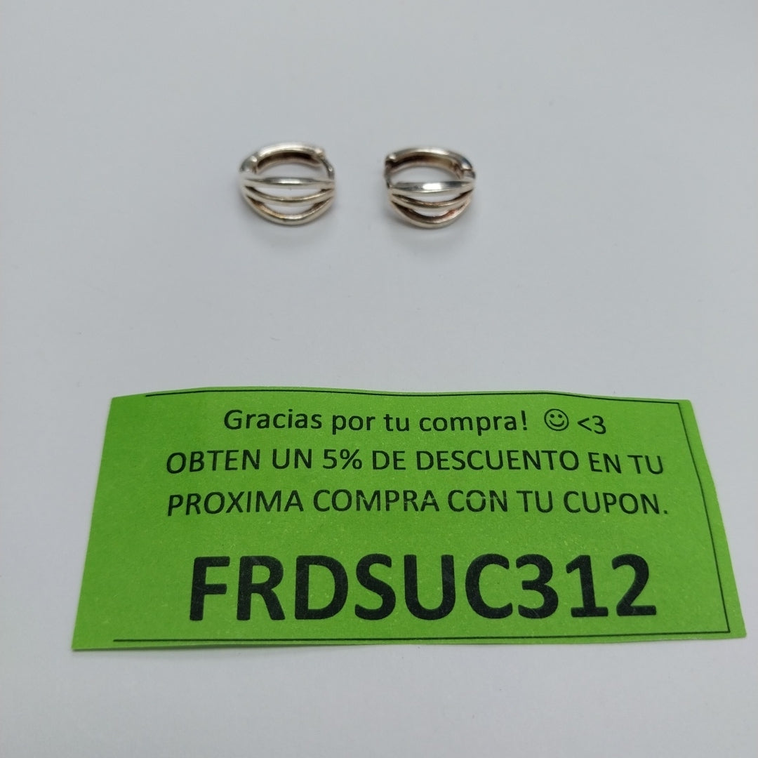 HUGGIES PLATA .925 2.7 GR (NUEVO)