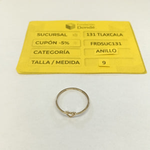 ANILLOS ANILLITO FIG CORAZON 10K TALLA 9 0.9 GR (NUEVO)