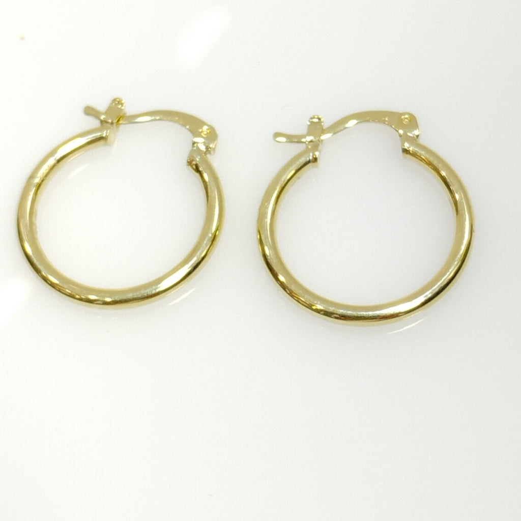 ARETES TEJIDO ARRACADAS LISAS 14K 1.2 GR (NUEVO)