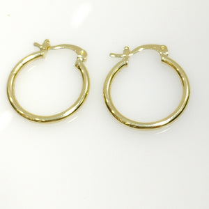 ARETES TEJIDO ARRACADAS LISAS 14K 1.2 GR (NUEVO)