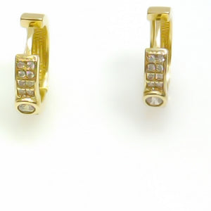 ARETES ARRACADAS C CIRCONIAS 10K 2.6 GR (NUEVO)