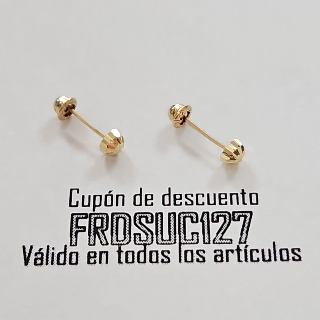 BROQUELES BROQUEL FIG HONGO 14K 0.17 GR (NUEVO)