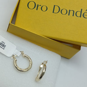 ARETES ARRACADAS TROQUELADAS 14K 2.2 GR (NUEVO)