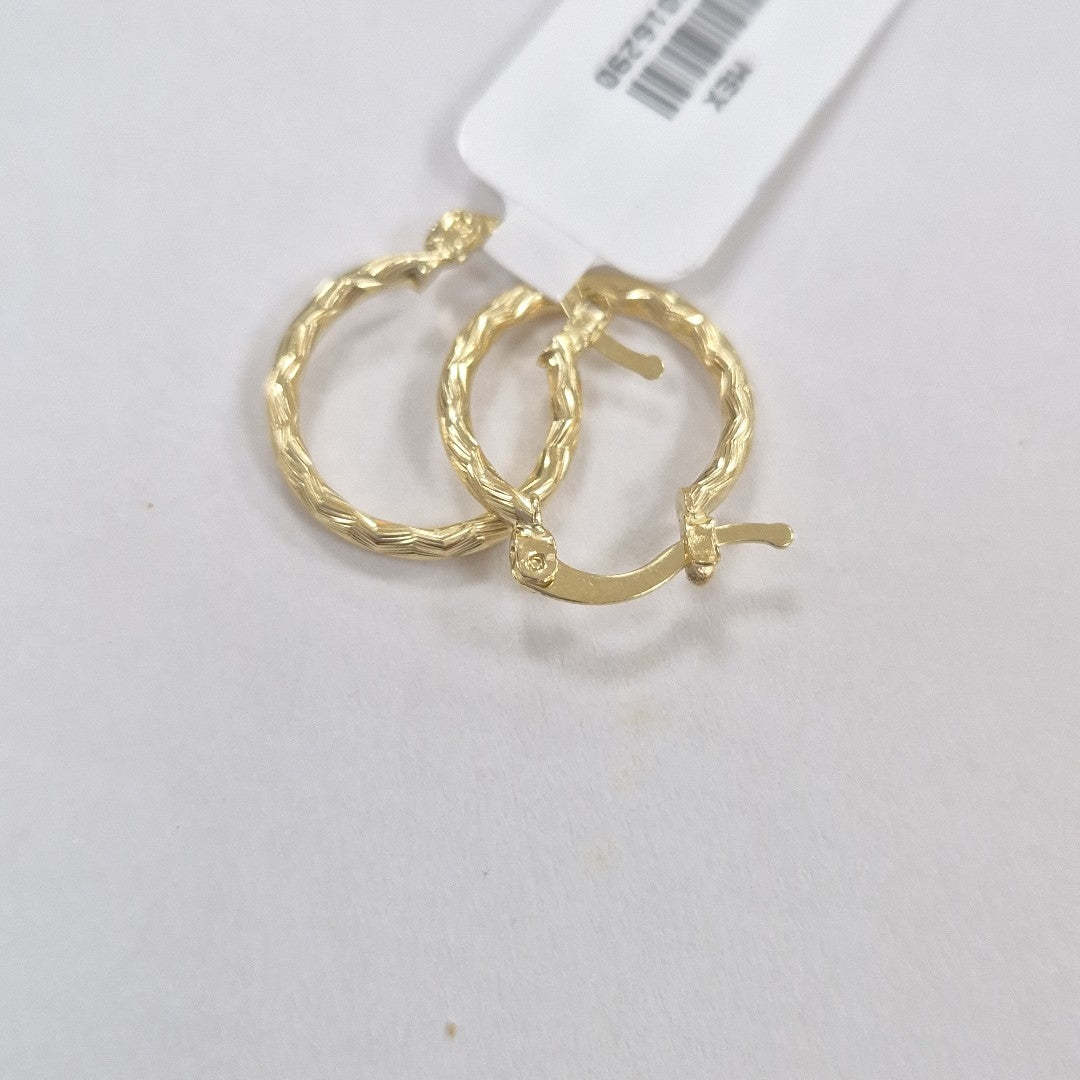 ARETES ARRACADAS TRENZADAS 14K 18 1.6 GR (NUEVO)