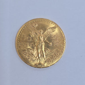 Moneda Centenario Cincuenta Pesos Oro Mexicano 21.6K