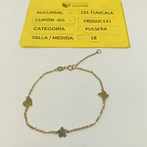 PULSERA ESPECIAL C FIGURAS 14K 18 CM 1.7 GR (NUEVO)