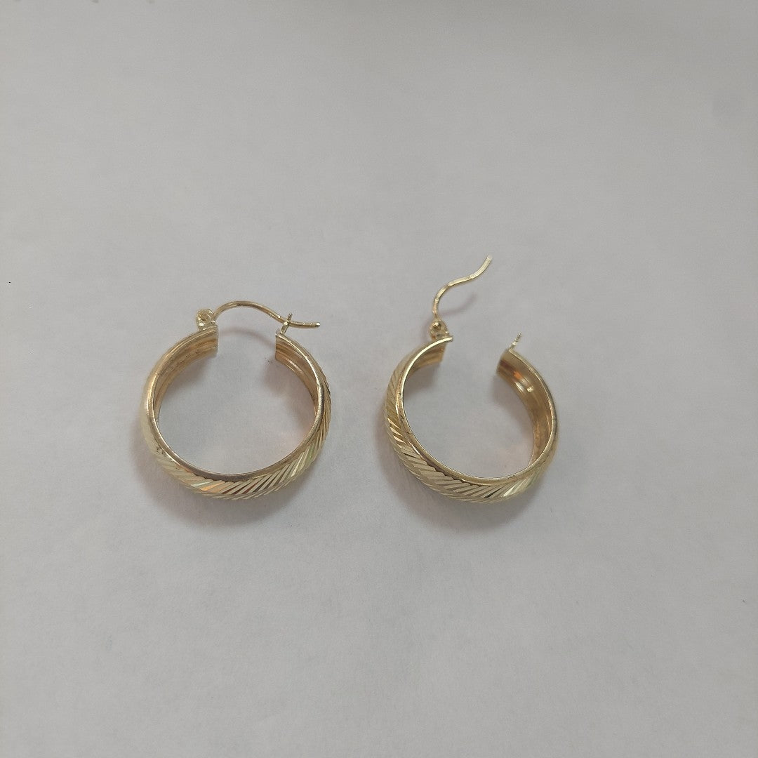 ARETES ARRACADAS LABRADAS 10K 2.8 GR (NUEVO)