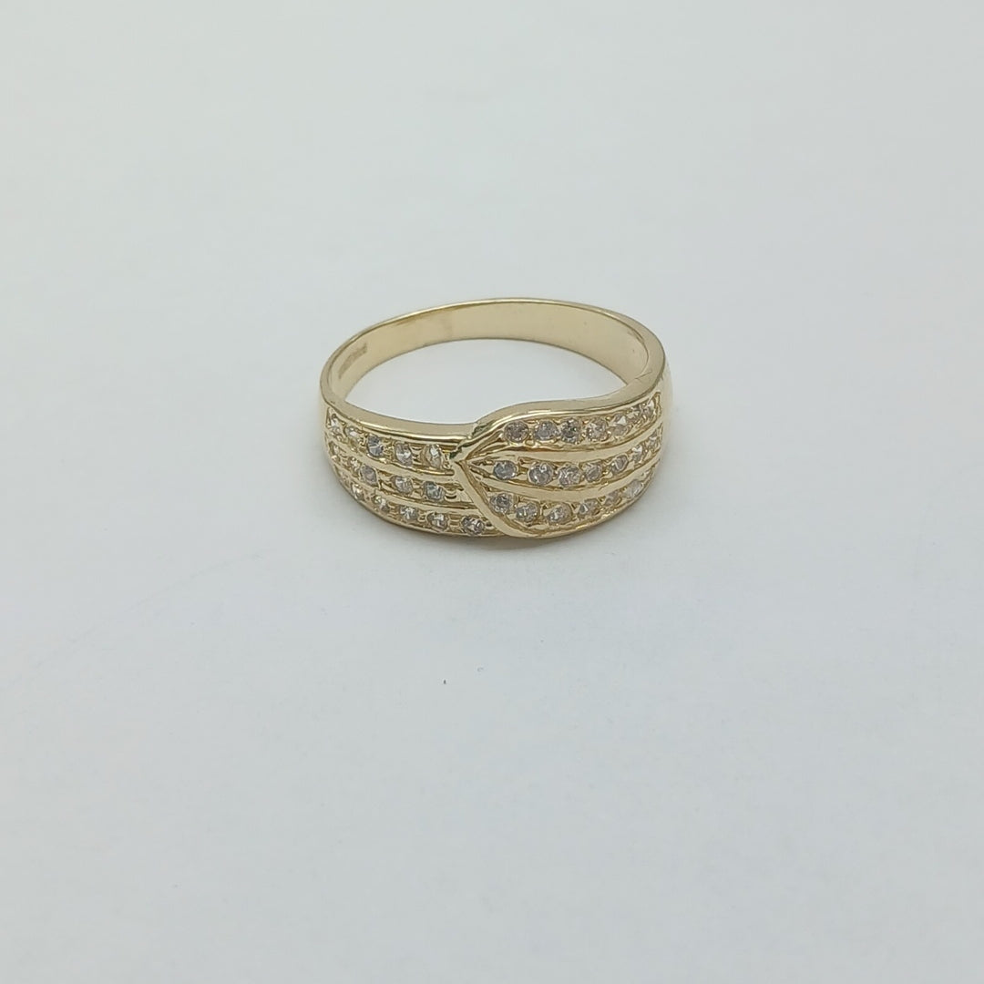 ANILLOS C CIRCONIAS 14K TALLA 8 3.1 GR (NUEVO)