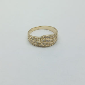 ANILLOS C CIRCONIAS 14K TALLA 8 3.1 GR (NUEVO)