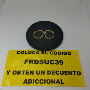 ARETES TEJIDO ARRACADAS TIPO GRECAS 14K 2 GR (NUEVO)