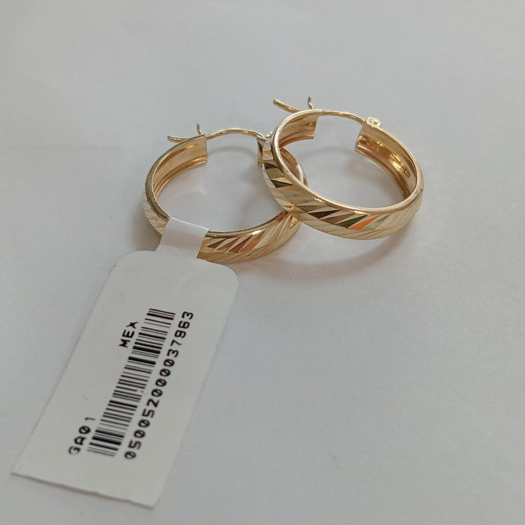 ARETES ARRACADAS LABRADAS 10K 2.4 GR (NUEVO)