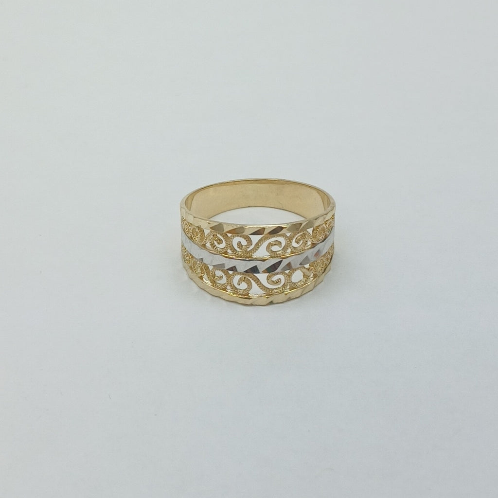 ANILLOS TIPO FILIGRANA 14K TALLA 8.5 3 GR (NUEVO)