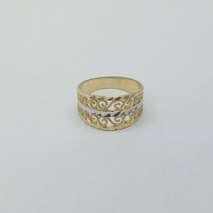 ANILLOS TIPO FILIGRANA 14K TALLA 8.5 3 GR (NUEVO)