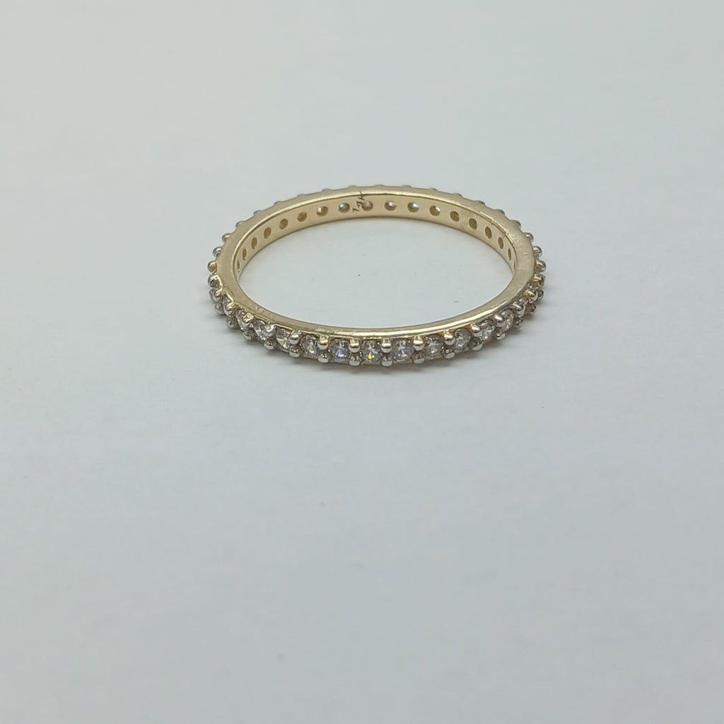 ANILLO ANILLITO CHURUMBELA C CIRCONIAS 14K 8.5 TALLA 2.1 GR (NUEVO)