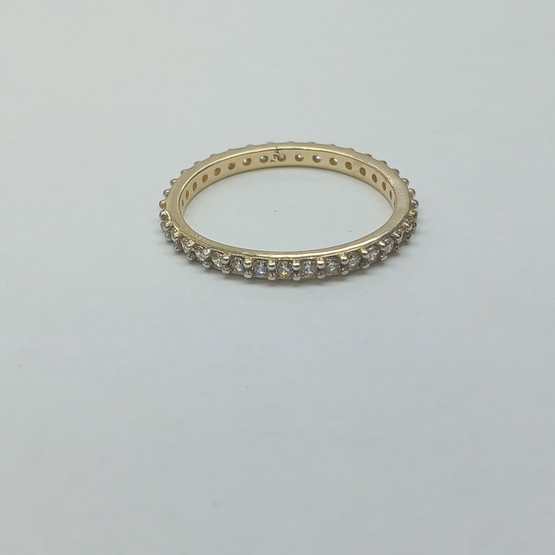 ANILLO ANILLITO CHURUMBELA C CIRCONIAS 14K 8.5 TALLA 2.1 GR (NUEVO)