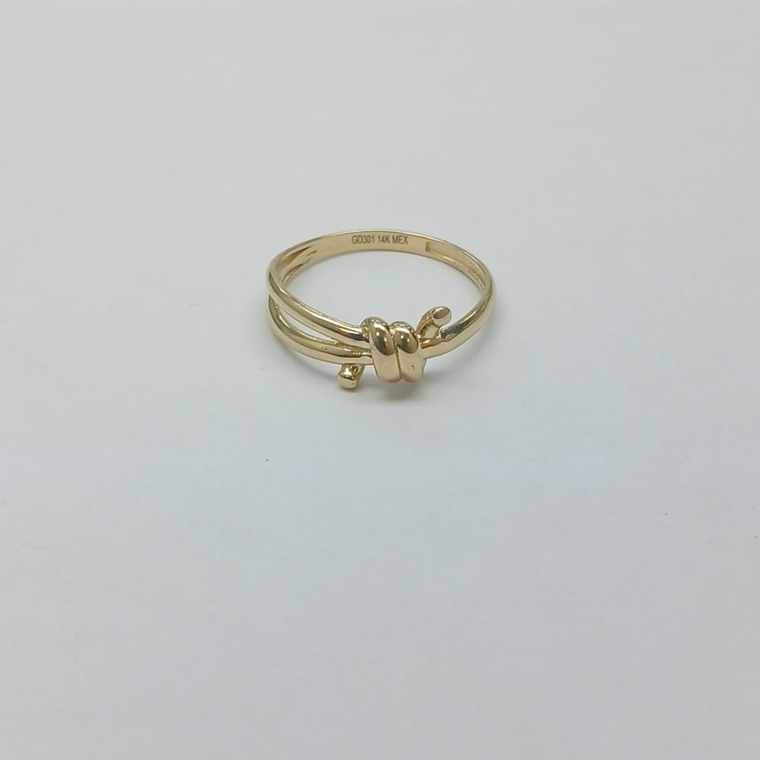 ANILLO ANILLITO C NUDO 14K 7 TALLA 2 GR (NUEVO)