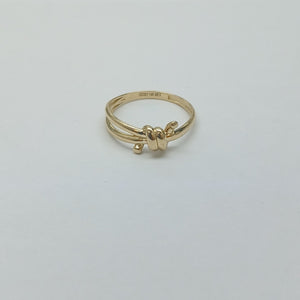 ANILLO ANILLITO C NUDO 14K 7 TALLA 2 GR (NUEVO)