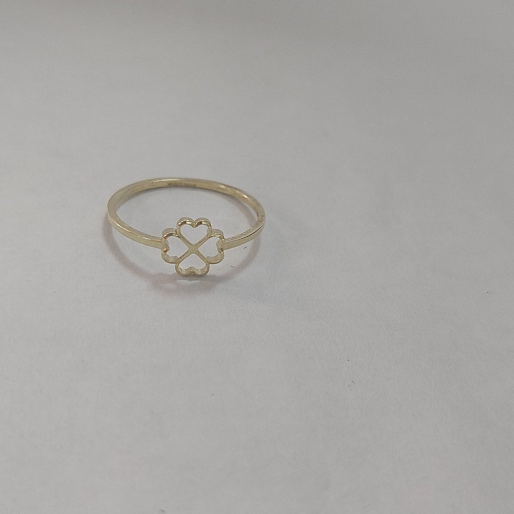 ANILLOS ANILLITO FIG TREBOL 10K TALLA 7 0.7 GR (NUEVO)