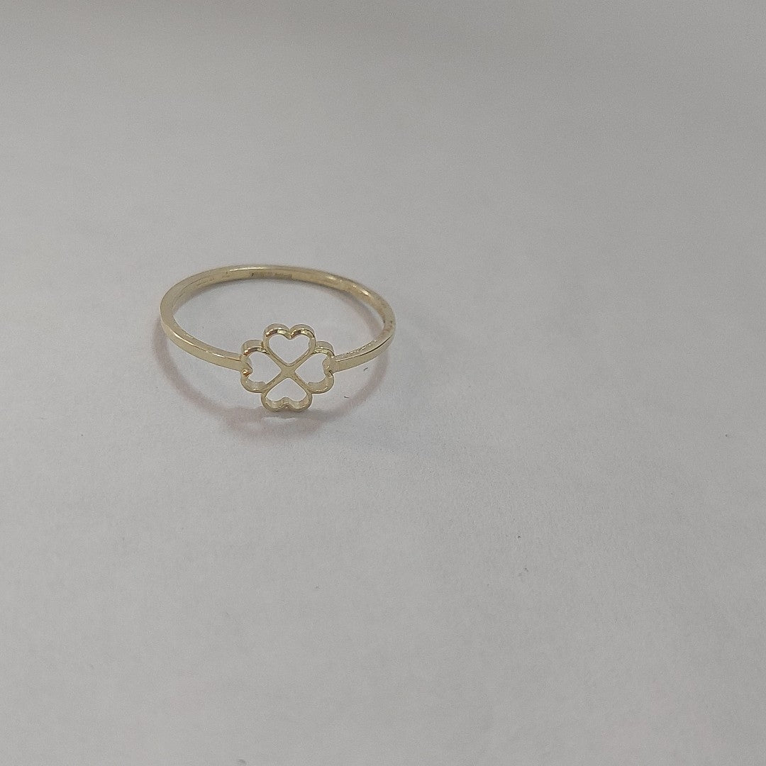 ANILLOS ANILLITO FIG TREBOL 10K TALLA 7 0.7 GR (NUEVO)