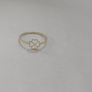 ANILLOS ANILLITO FIG TREBOL 10K TALLA 7 0.7 GR (NUEVO)