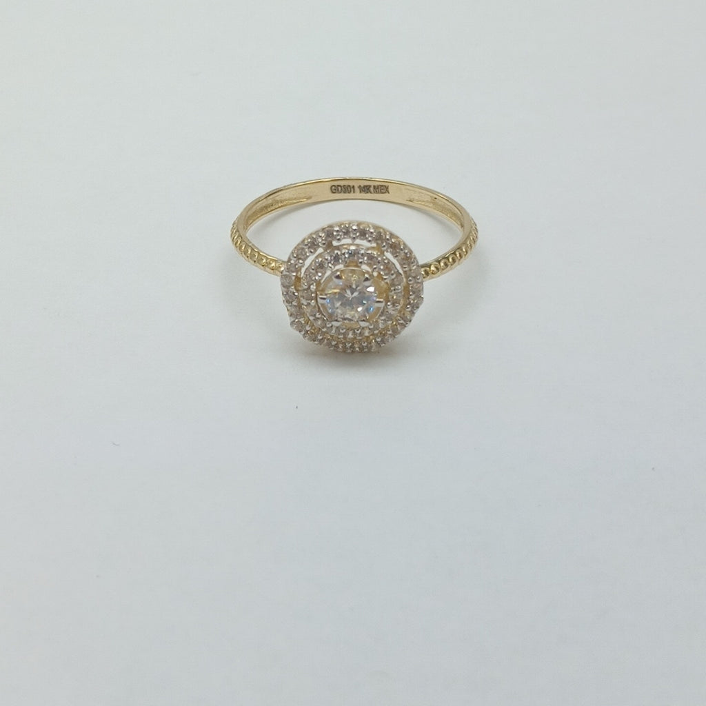 ANILLO ANILLITO C CIRCONIAS 14K 8 TALLA 2 GR (NUEVO)