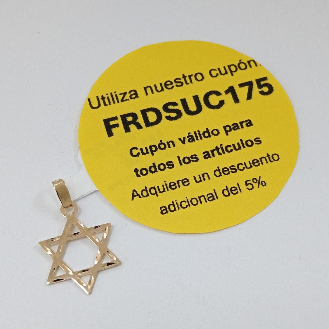 DIJE TEJIDO ESTRELLA DE DAVID 14K 0.5 GR (NUEVO)