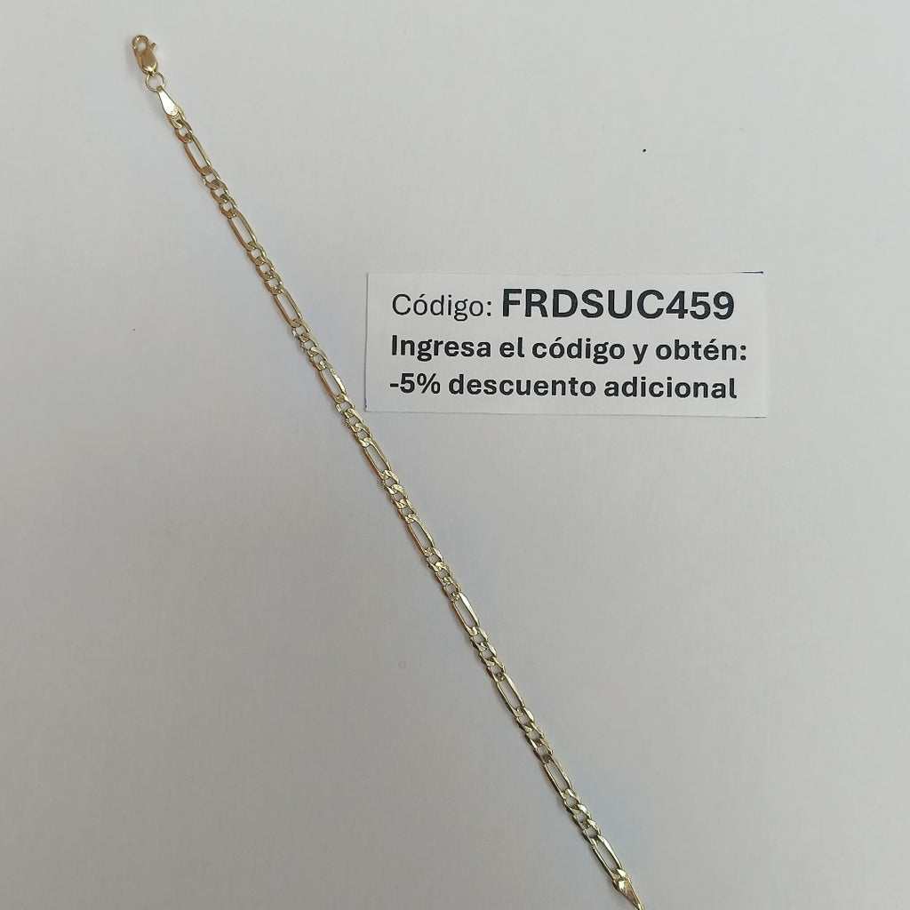 PULSERA TEJIDO 3X1 14K 18 CM 2.6 GR (NUEVO)