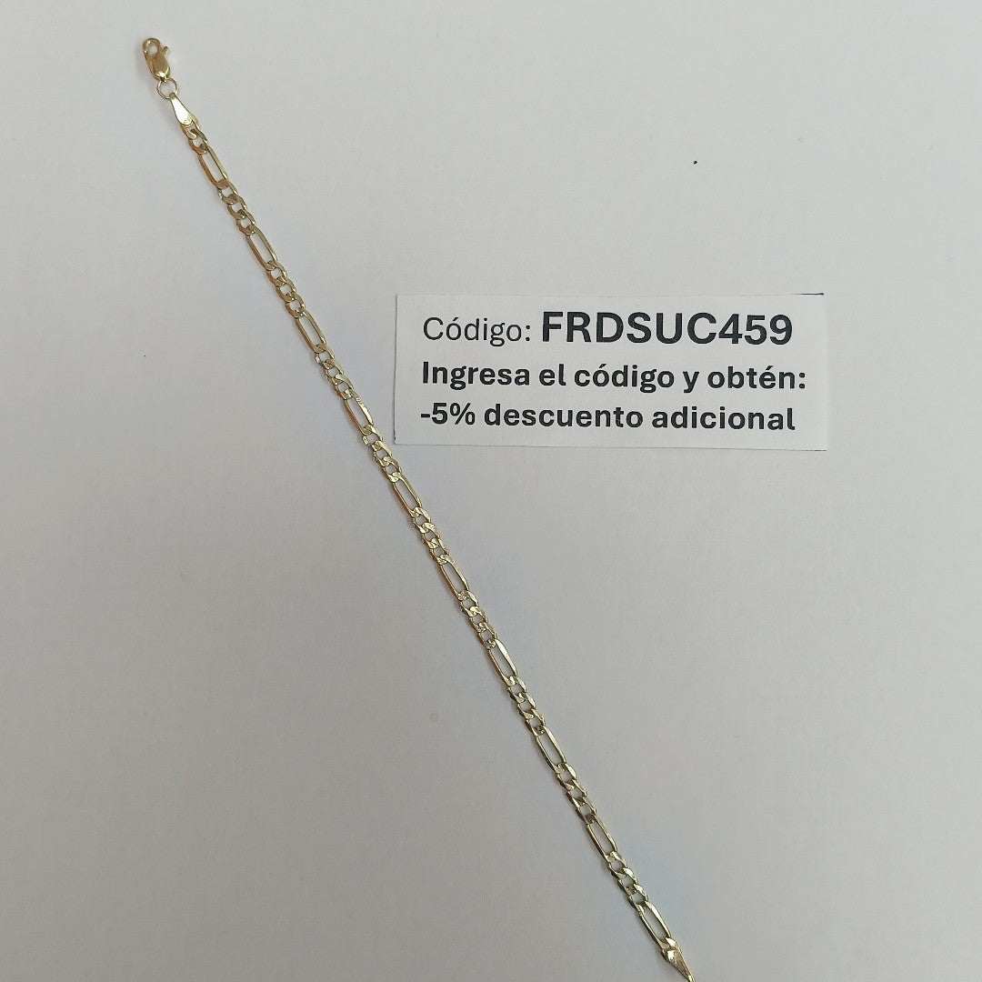 PULSERA TEJIDO 3X1 14K 18 CM 2.6 GR (NUEVO)