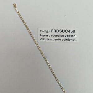 PULSERA TEJIDO 3X1 14K 18 CM 2.6 GR (NUEVO)