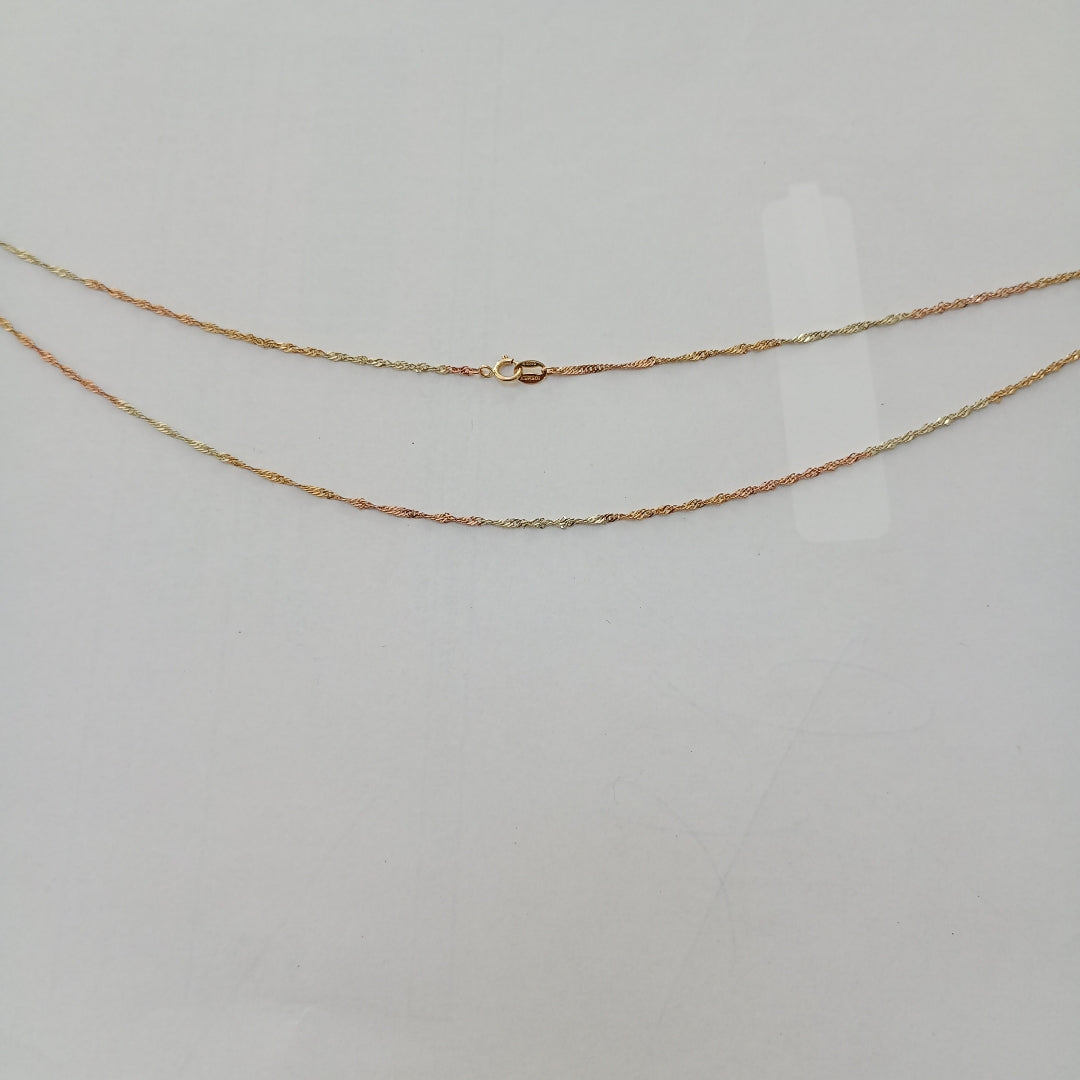 CADENA ORO COMBINADO 10 K 1.9 GRMS (SEMINUEVO)