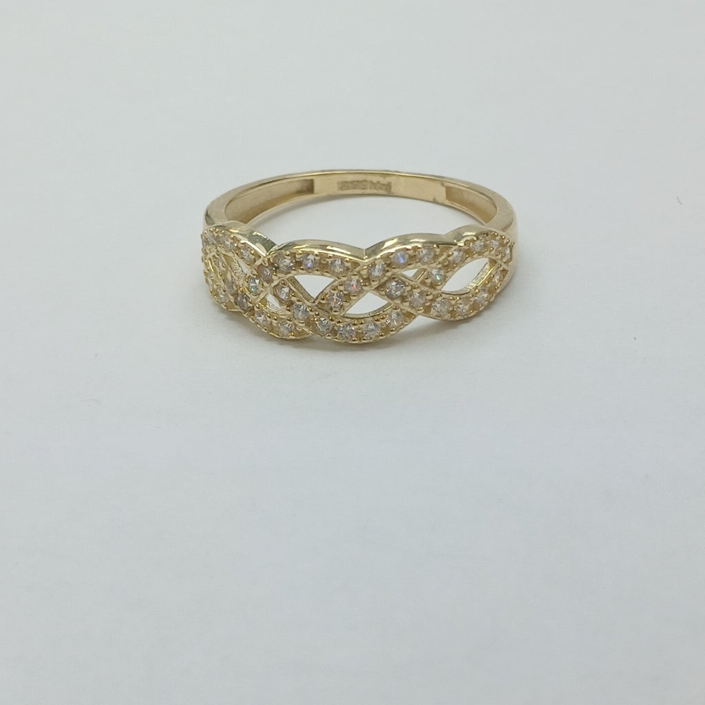 ANILLOS C CIRCONIAS 14K TALLA 9 2.5 GR (NUEVO)