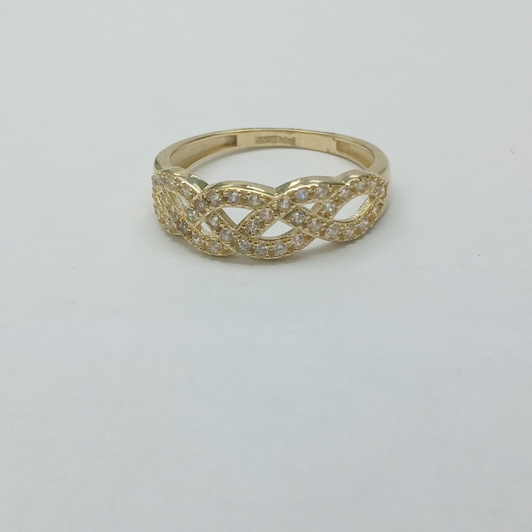 ANILLOS C CIRCONIAS 14K TALLA 9 2.5 GR (NUEVO)