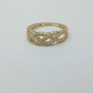 ANILLOS C CIRCONIAS 14K TALLA 9 2.5 GR (NUEVO)