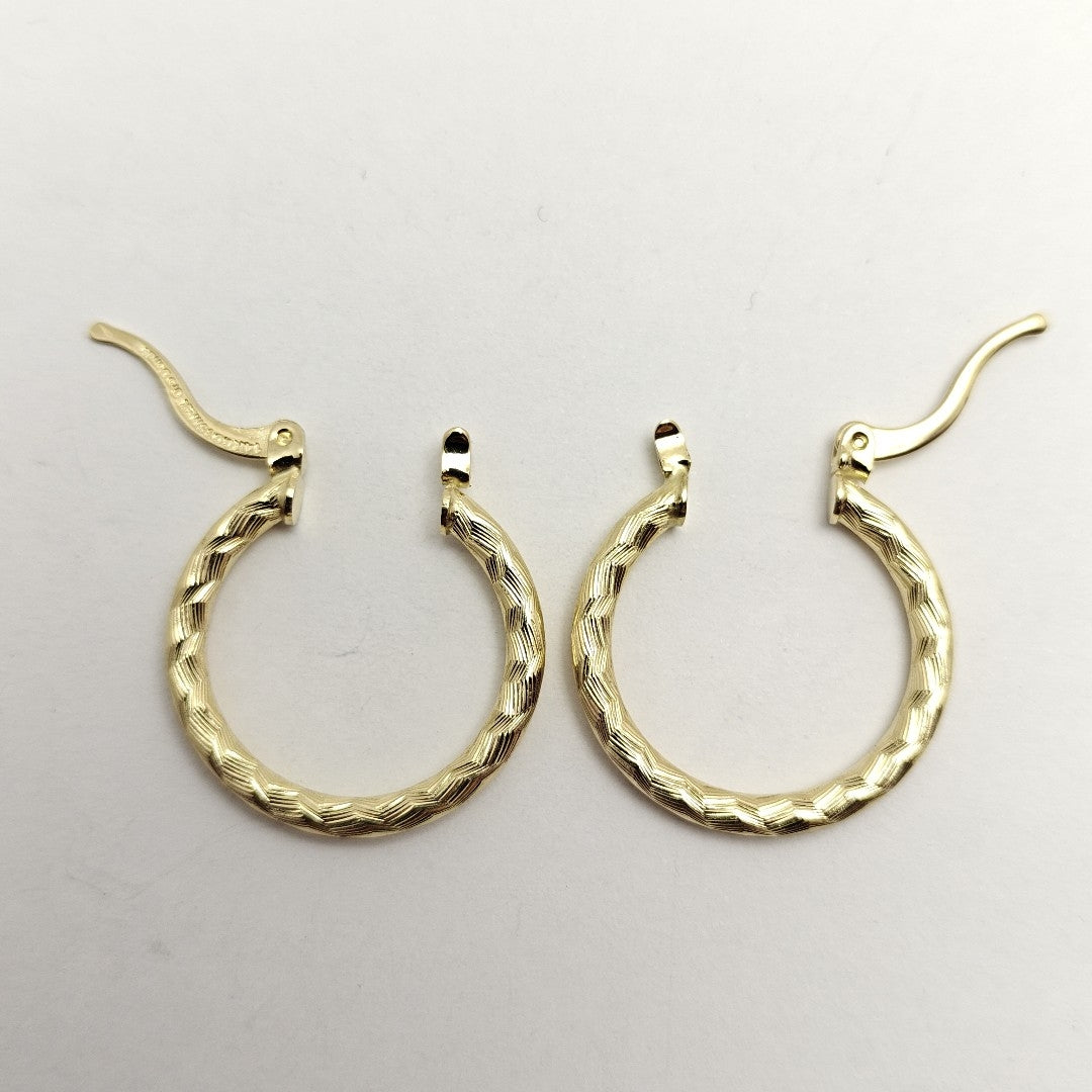 ARETES ARRACADAS LABRADAS 14K 2.1 GR (NUEVO)