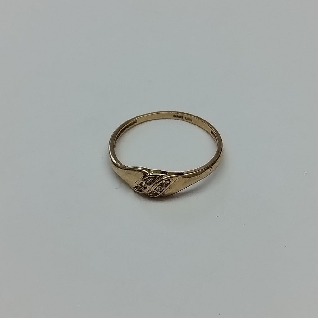 ANILLO ANILLITO C CIRCONIAS 14K 8.5 TALLA 1.2 GR (NUEVO)