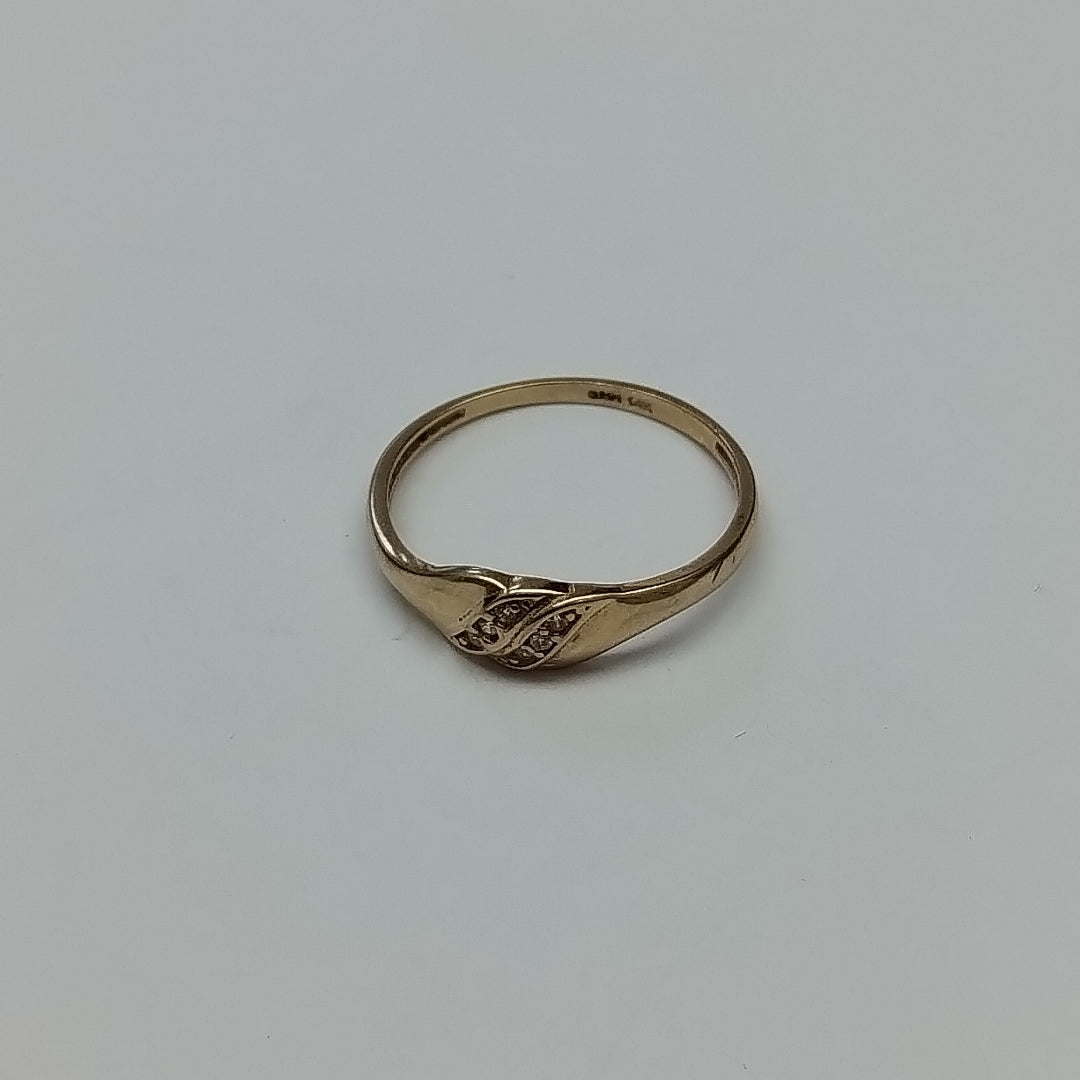 ANILLO ANILLITO C CIRCONIAS 14K 8.5 TALLA 1.2 GR (NUEVO)