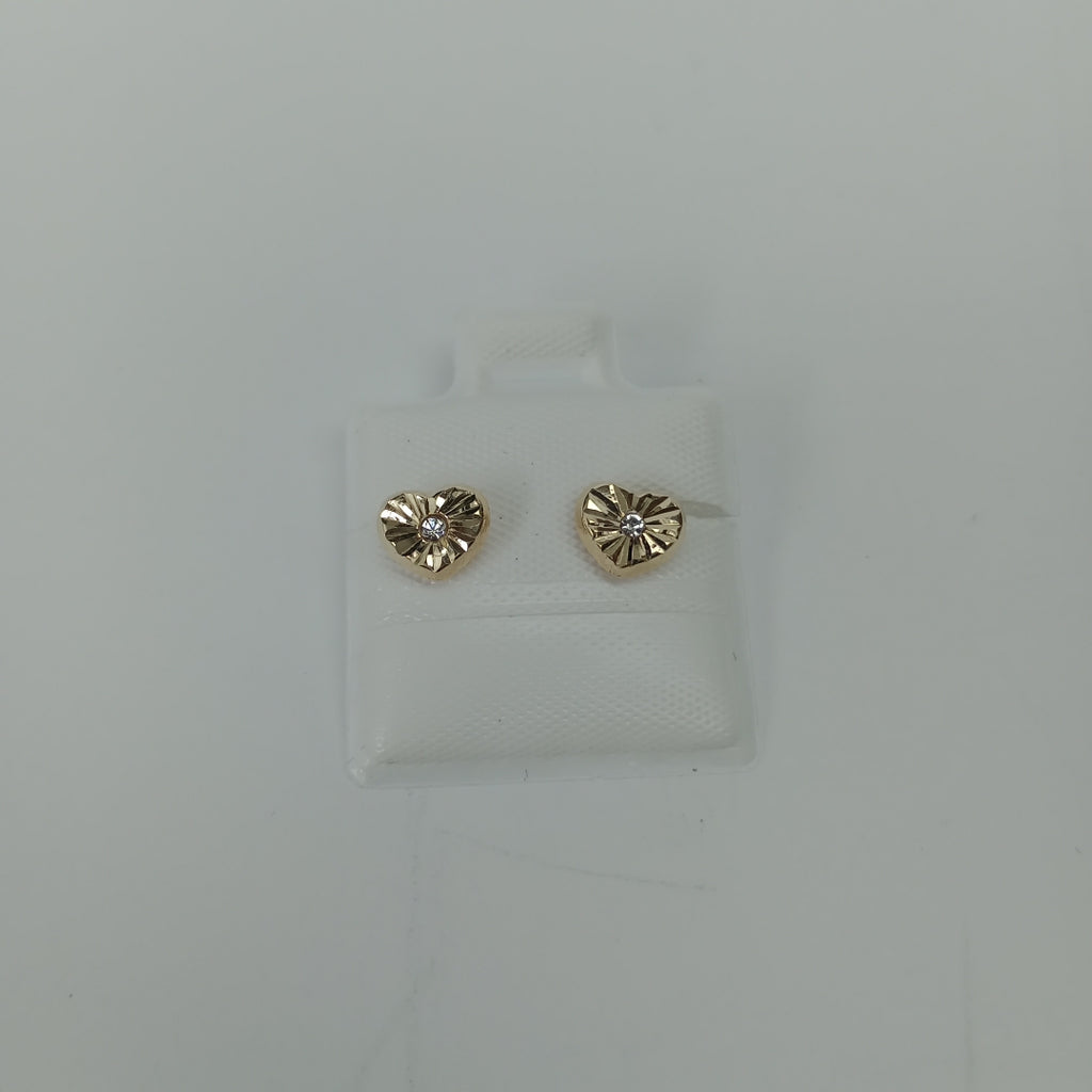 BROQUELES BROQUEL FIG CORAZON C CIRCONIA 14K 0.2603 GR (NUEVO)