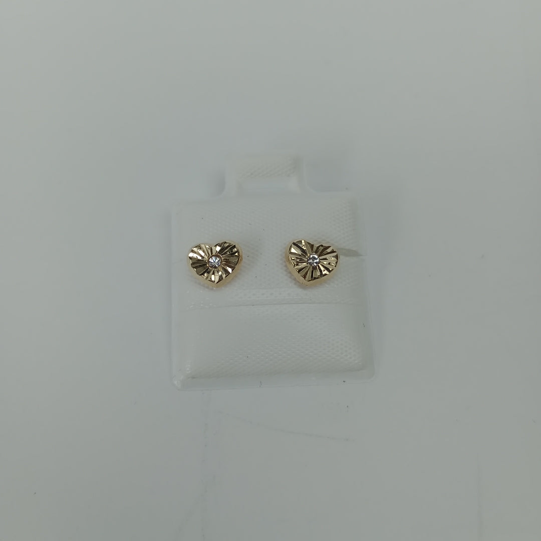 BROQUELES BROQUEL FIG CORAZON C CIRCONIA 14K 0.2603 GR (NUEVO)