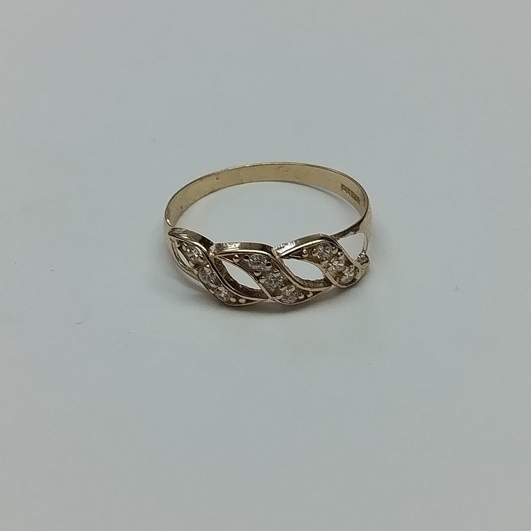 ANILLOS C CIRCONIAS 14K TALLA 7 1.3 GR (NUEVO)