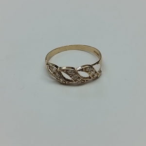 ANILLOS C CIRCONIAS 14K TALLA 7 1.3 GR (NUEVO)