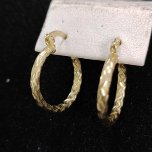 ARETES ARRACADAS LABRADAS 14K 2.2 GR (NUEVO)