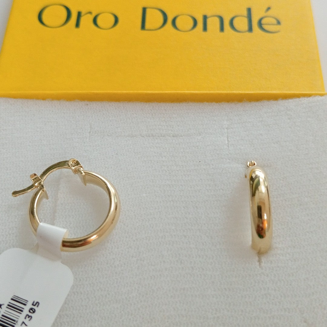 ARETES ARRACADA LISA 14K 1.8 GR (NUEVO)