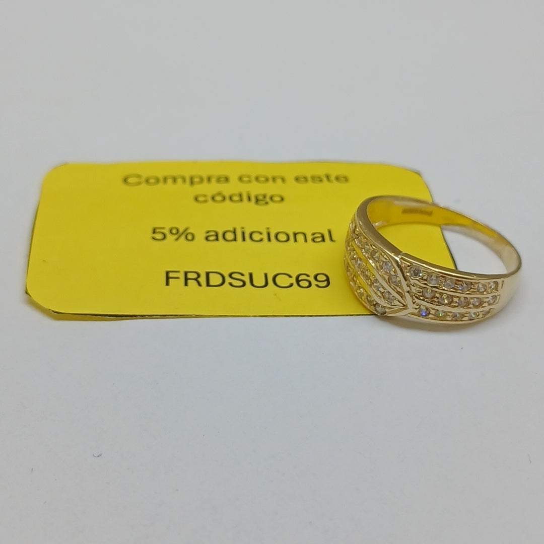 ANILLOS C CIRCONIAS 14K TALLA 7 2.8 GR (NUEVO)