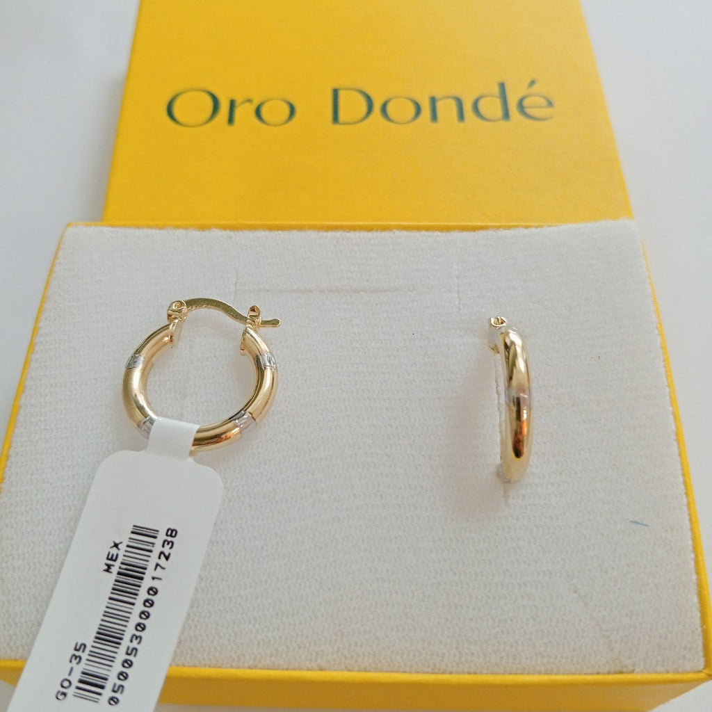 ARETES ARRACADAS COMBINADAS 14K 1.6 GR (NUEVO)