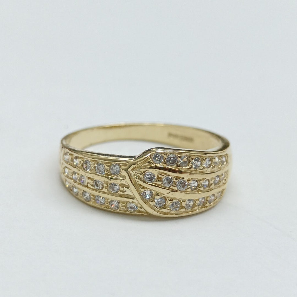 ANILLOS C CIRCONIAS 14K TALLA 8 3 GR (NUEVO)