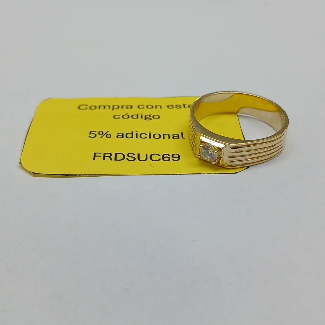 ANILLOS CON CIRCONIA 14K TALLA 9 4.3 GR (NUEVO)