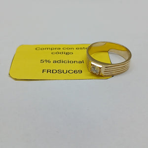 ANILLOS CON CIRCONIA 14K TALLA 9 4.3 GR (NUEVO)
