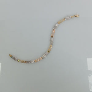 PULSERA ORO COMBINADO 14 K 4.2 GRMS (SEMINUEVO)