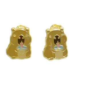BROQUELES BROQUEL FIG CAPIBARA 14K 0.2657 GR (NUEVO)